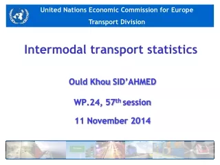 Intermodal transport statistics