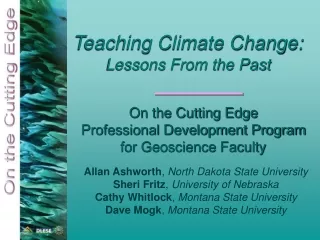On the Cutting Edge Professional Development Program for Geoscience Faculty
