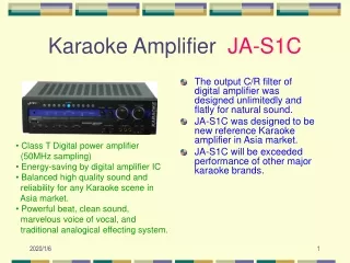 Karaoke Amplifier   JA-S1C