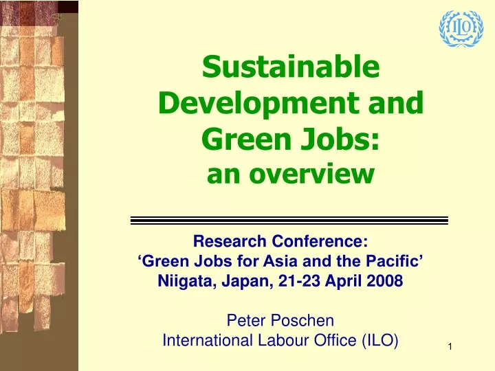 sustainable development and green jobs an overview
