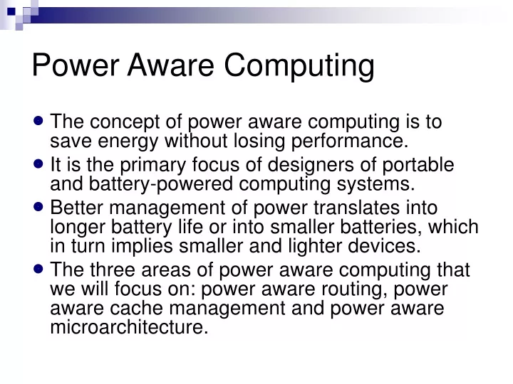 power aware computing