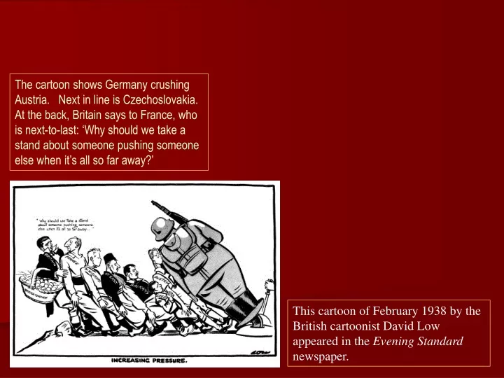 the cartoon shows germany crushing austria next