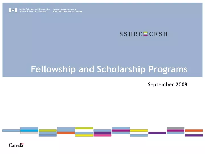fellowship and scholarship programs september 2009