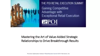 Mastering the Art of Value-Added Strategic Relationships to Drive Breakthrough Results