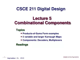 Lecture 5  Combinational Components