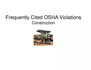 Frequently Cited OSHA Violations Construction