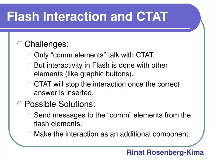 flash interaction and ctat