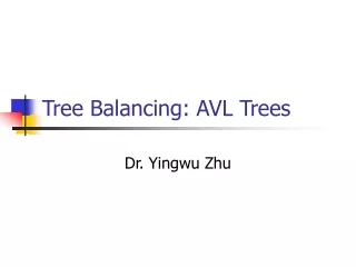 Tree Balancing: AVL Trees