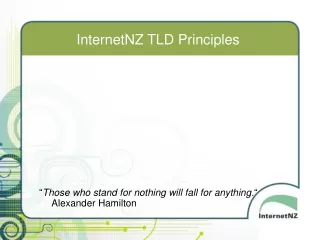 InternetNZ TLD Principles