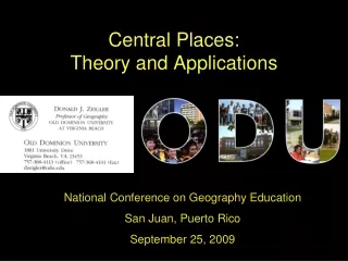 Central Places: Theory and Applications