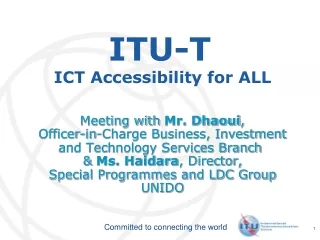 ITU-T  ICT Accessibility for ALL