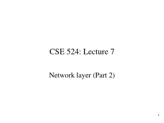 CSE 524: Lecture 7