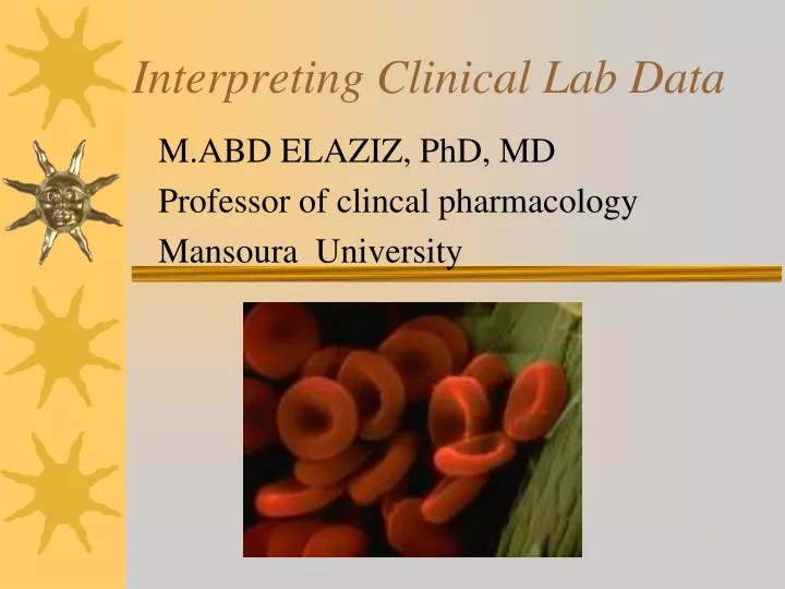 interpreting clinical lab data