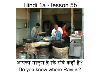 Hindi 1a - lesson 5b
