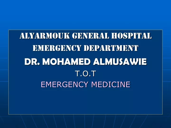 alyarmouk general hospital emergency department