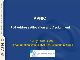 APNIC IPv6 Address Allocation and Assignment