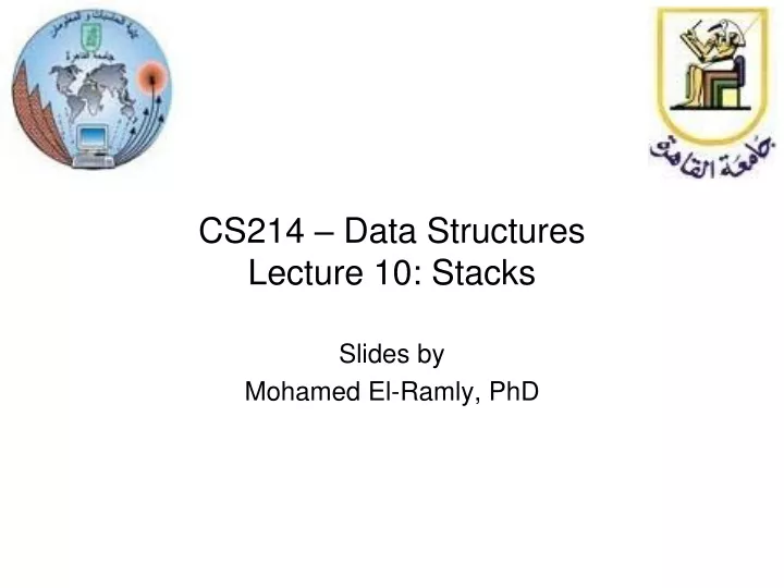 cs214 data structures lecture 10 stacks