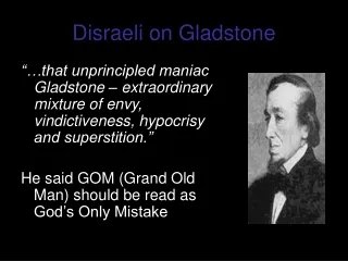 Disraeli on Gladstone