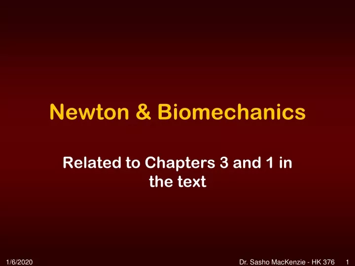 newton biomechanics