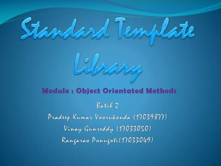standard template library