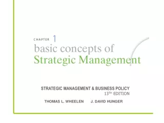 STRATEGIC MANAGEMENT &amp; BUSINESS POLICY 13 TH  EDITION