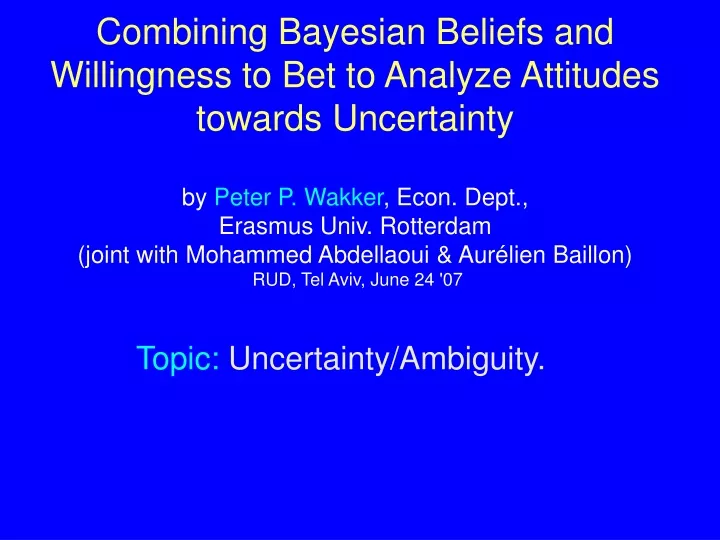 combining bayesian beliefs and willingness
