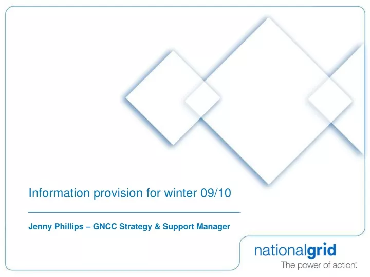 information provision for winter 09 10
