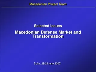 Macedonian Project Team