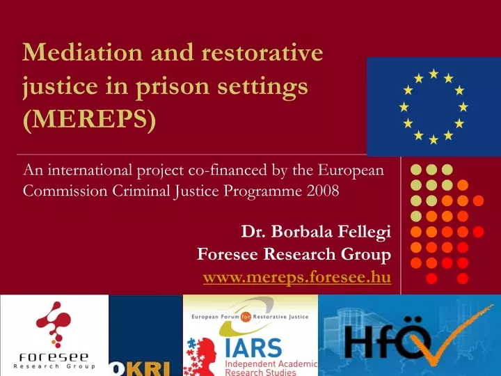 mediation and restorative justice in prison settings mereps