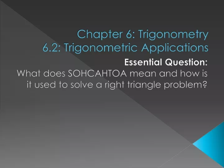 chapter 6 trigonometry 6 2 trigonometric applications