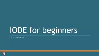 IODE for beginners