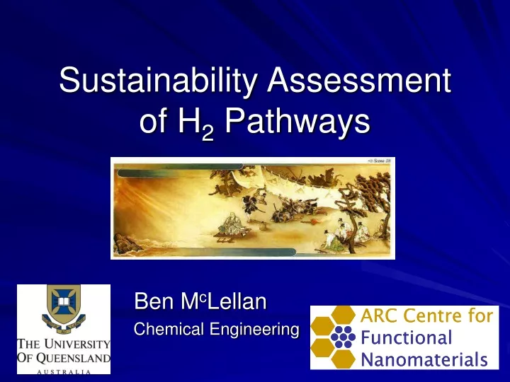 sustainability assessment of h 2 pathways
