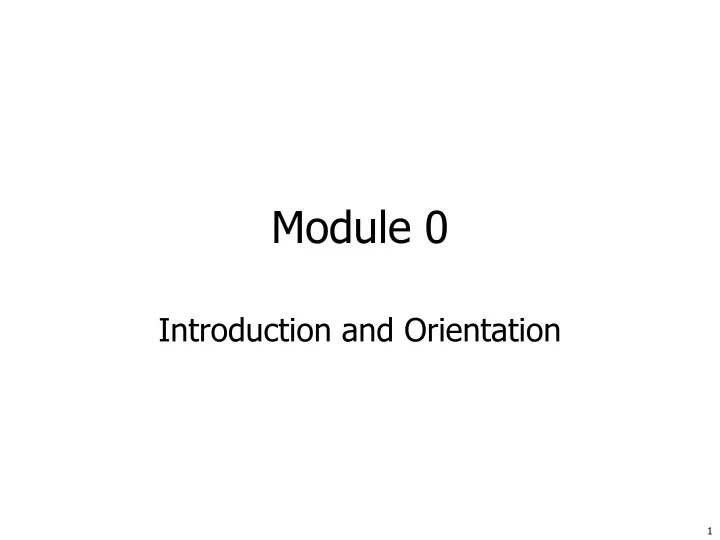 module 0