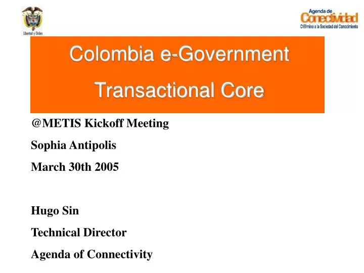 colombia e government transactional core