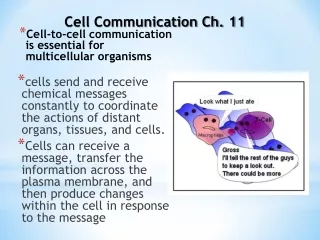 Cell Communication Ch. 11