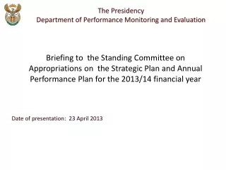 Date of presentation:  23 April 2013