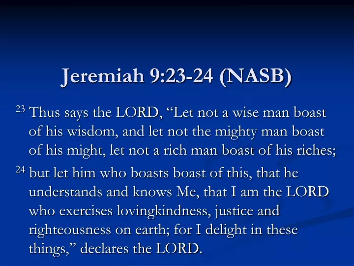 jeremiah 9 23 24 nasb
