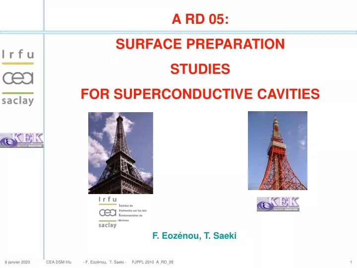 a rd 05 surface preparation studies