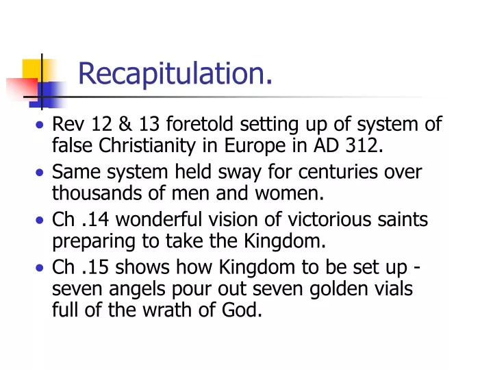 recapitulation