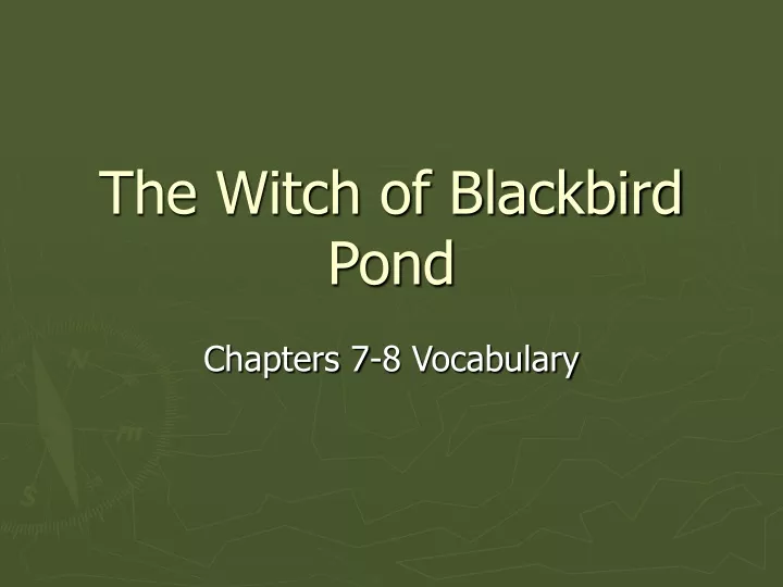 the witch of blackbird pond