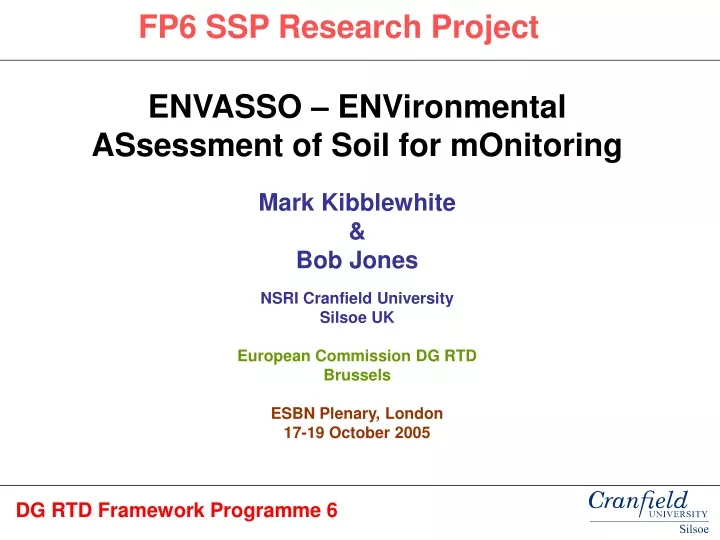 fp6 ssp research project