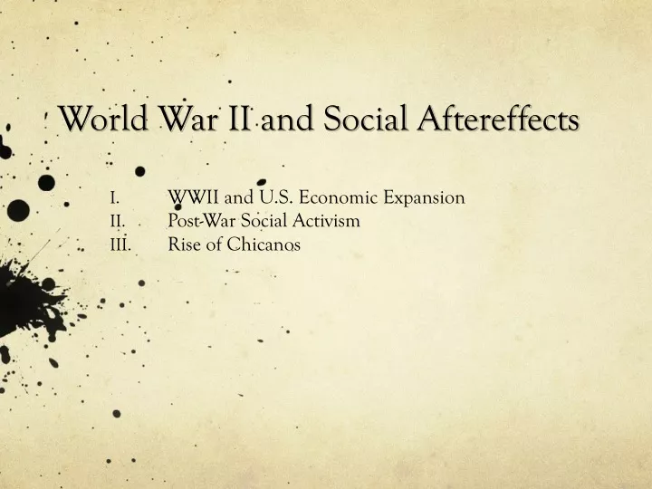 world war ii and social aftereffects