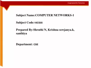Subject Name:COMPUTER NETWORKS-1  Subject Code: 10CS55