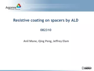 Resistive coating on spacers by ALD 082310