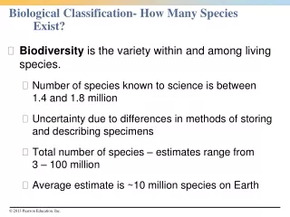 Biological Classification- How Many Species Exist?