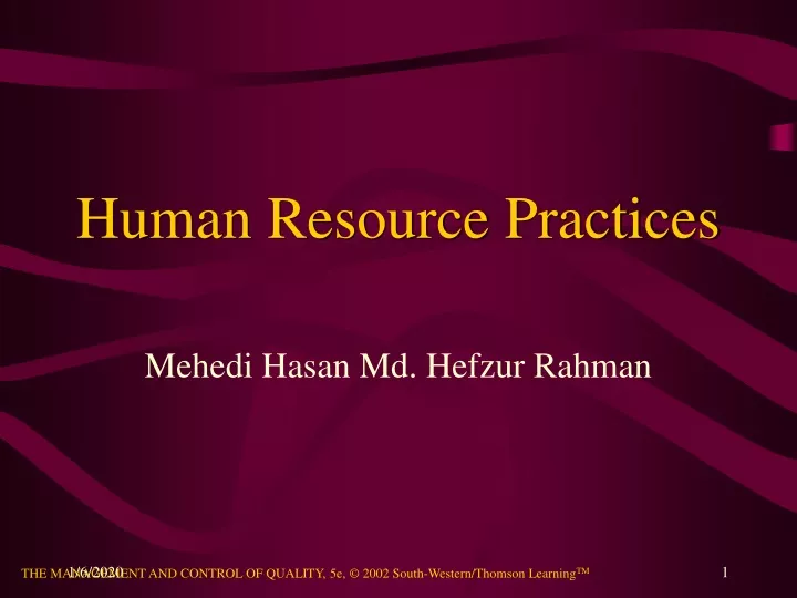 human resource practices