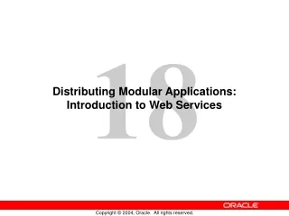 Distributing Modular Applications: Introduction to Web Services