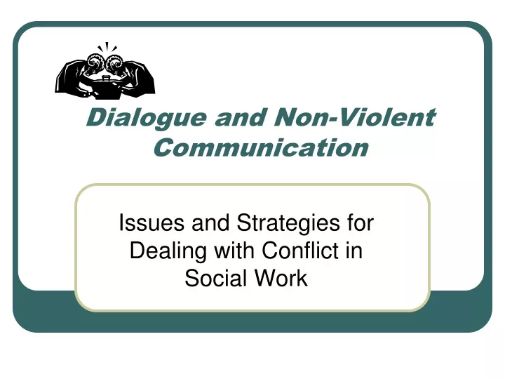 dialogue and non violent communication