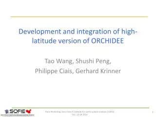 Development and integration of high-latitude version of ORCHIDEE