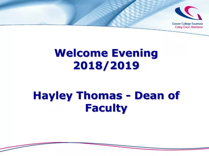 welcome evening 2018 2019 hayley thomas dean of faculty